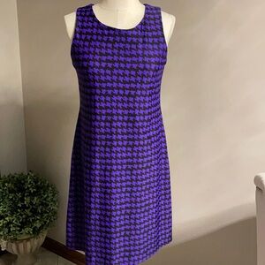 JUDE CONNALLY women’s A LINE STRETCH sleeveless dress SIZE S purple / black
